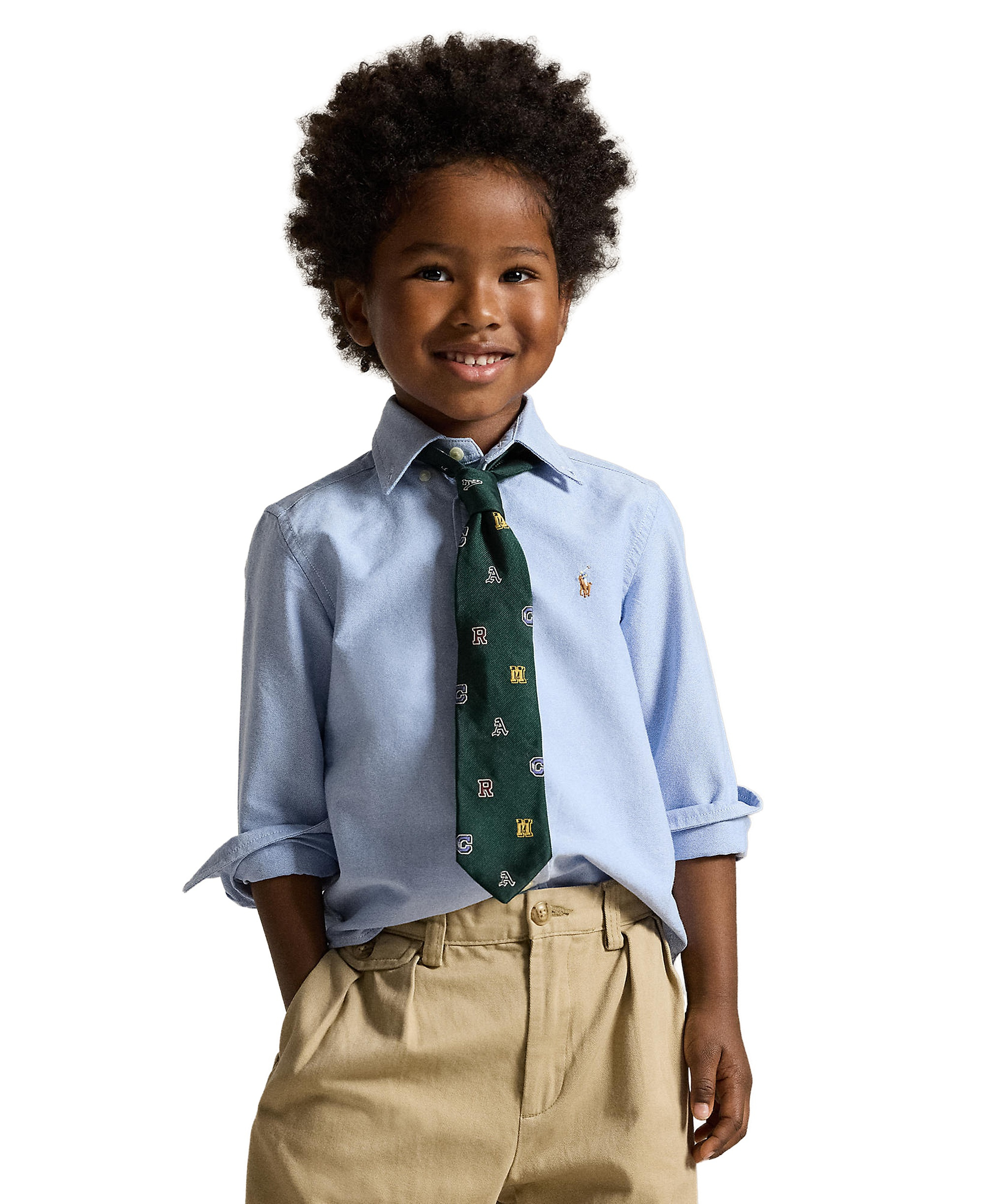 Polo Ralph Lauren Boys' 2T-7 Cotton Oxford Shirt - Lt Blue