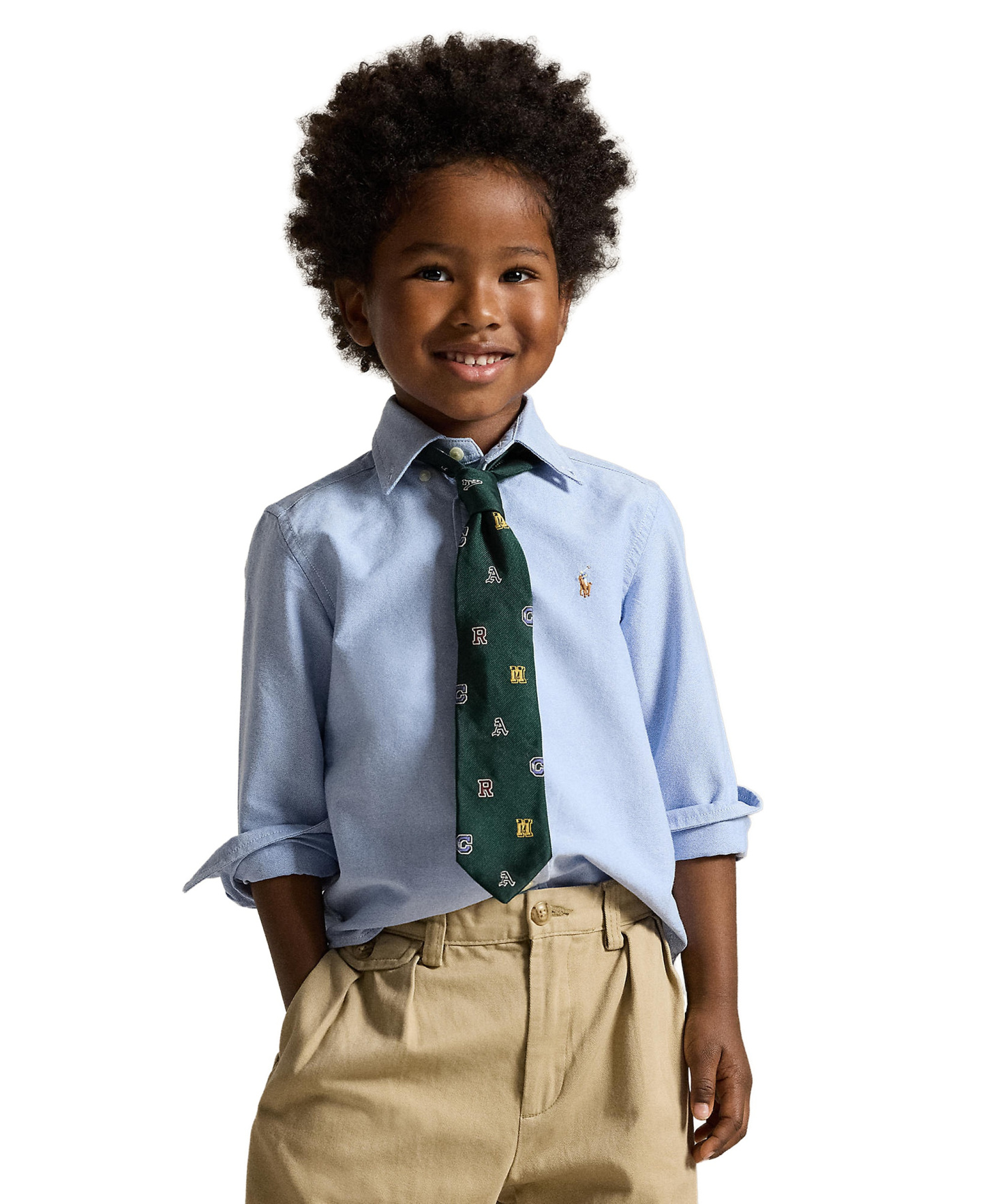 Polo Ralph Lauren Boys' 2T-7 Cotton Oxford Shirt - Lt Blue
