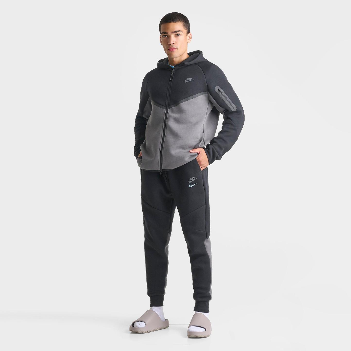 Men's Nithtke Tech Fleece Stacked Swoosh Jogger Pants - Black/Iron Grey