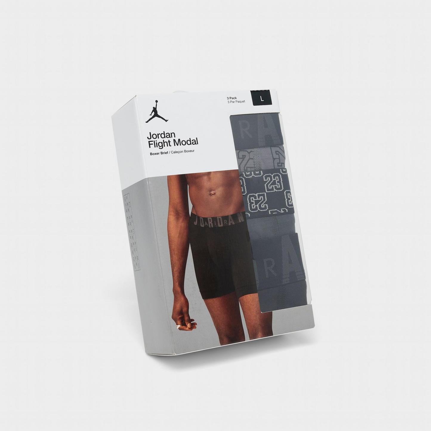 Men's Jordan Flight Modal Monogram Boxer Briefs (3-Pack) - Black - view 2