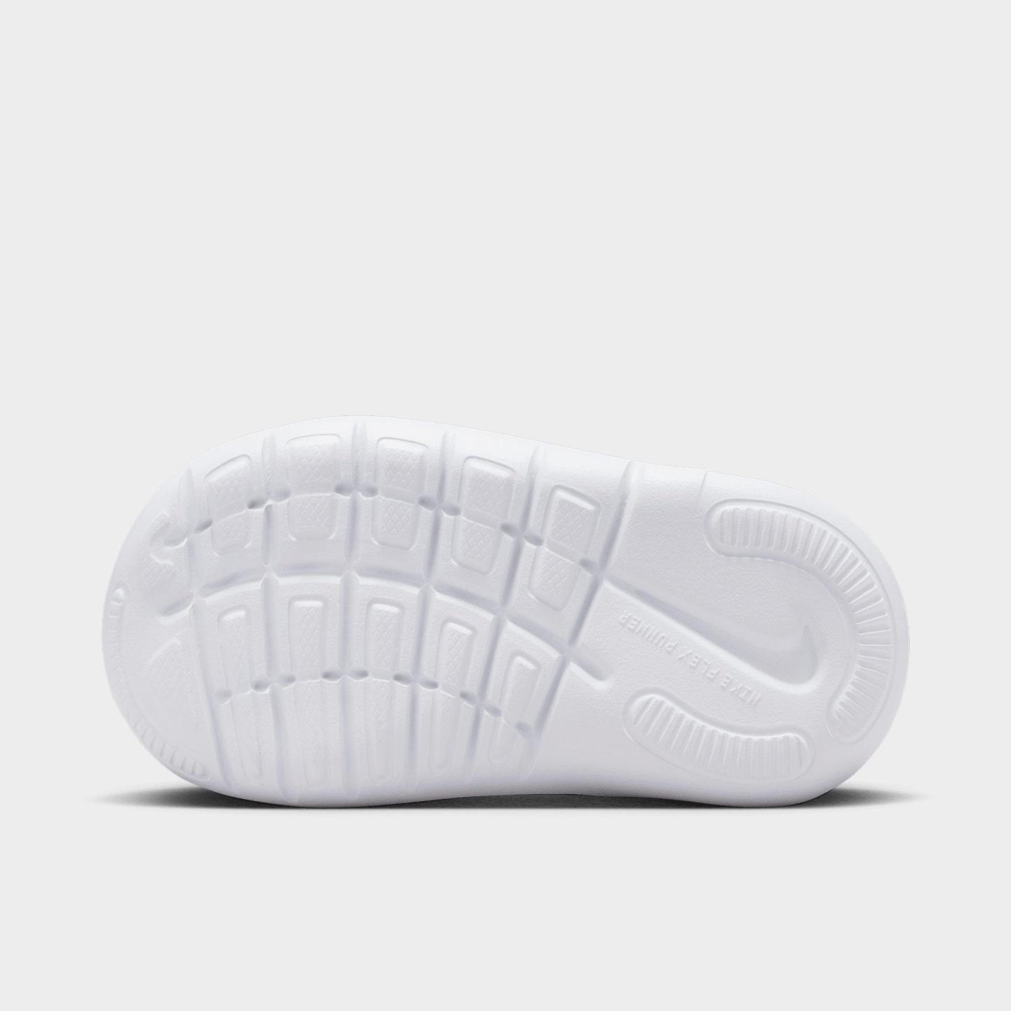 Kids' Toddler Nithtke Flex Runner 4 Running Shoes - Black/White/White/Black - Bottom view