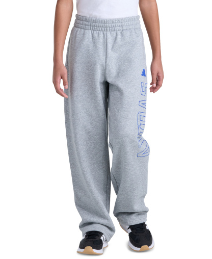 adidas Boys' 8-20 Elastic Waistband Heather Pant - Medium Gray Heather