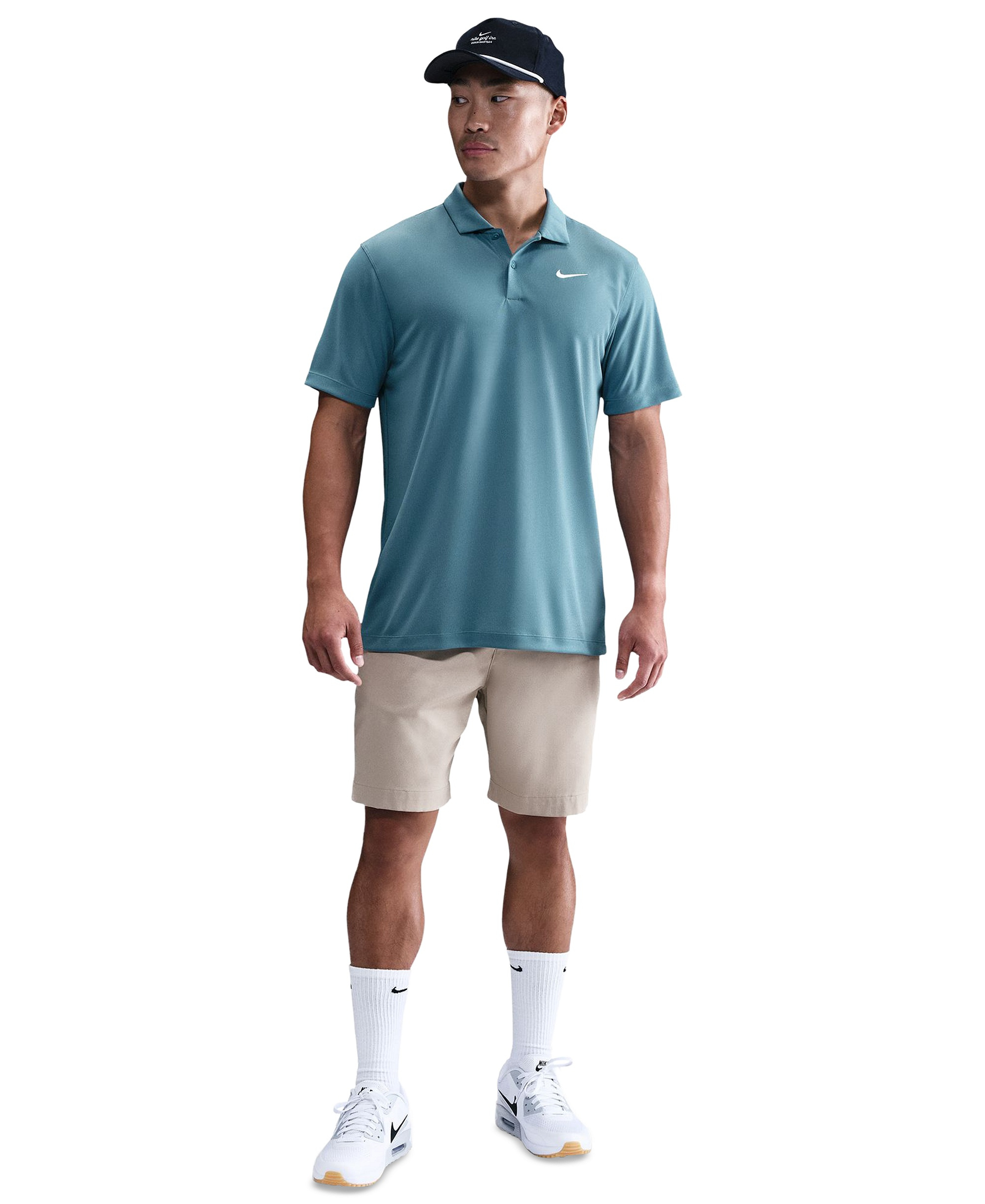 Nike Men's Relaxed-Fit Core Dri-FIT Short-Sleeve Golf Polo Shirt - Smokey Blue/white