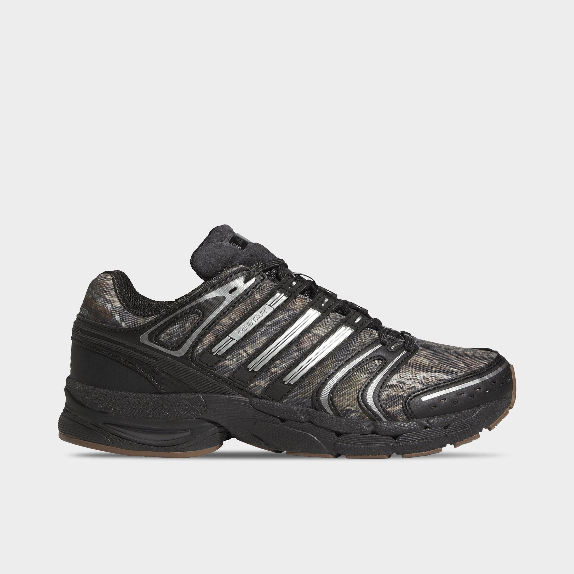 Men's adidas Adistar Control 5 Casual Shoes - Part 2 - Core Black/Iron Metallic/Carbon - Left shoe facing left. Outside of the shoe.
