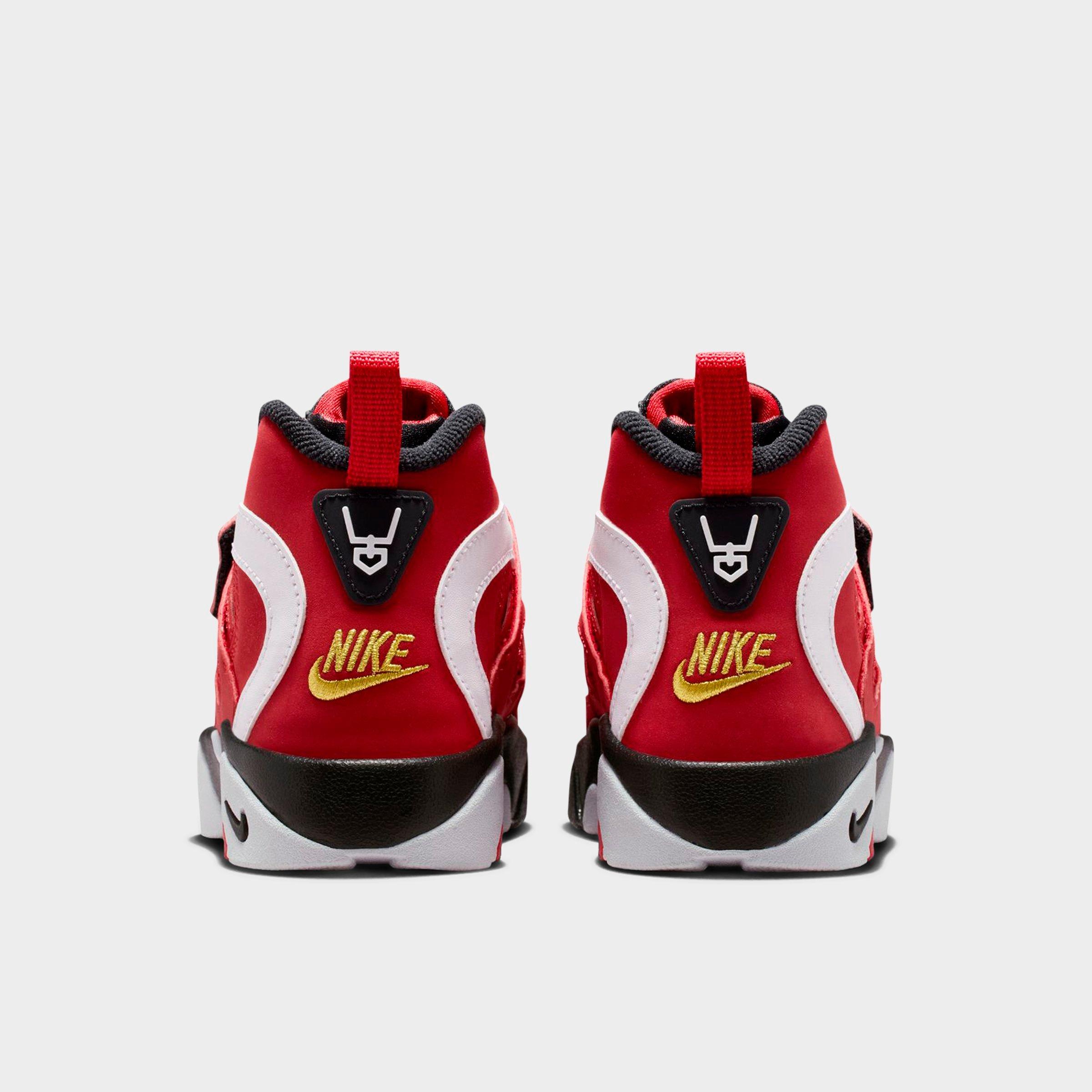 Little Kids' Nithtke Diamond Turf 2 Casual Shoes - Fire Red/White/Black/Metallic Gold - Back view
