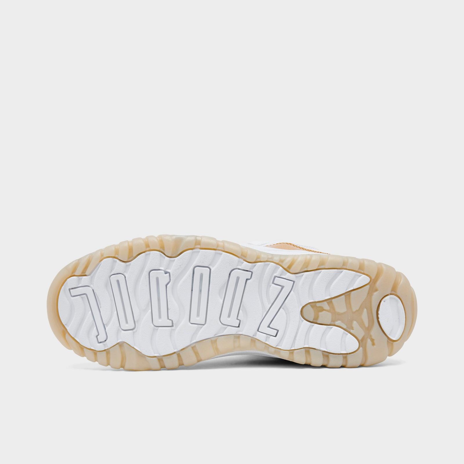 Little Kids' Air Jordan Retro 11 Low Basketball Shoes - White/Metallic Gold/Team Gold - view 6
