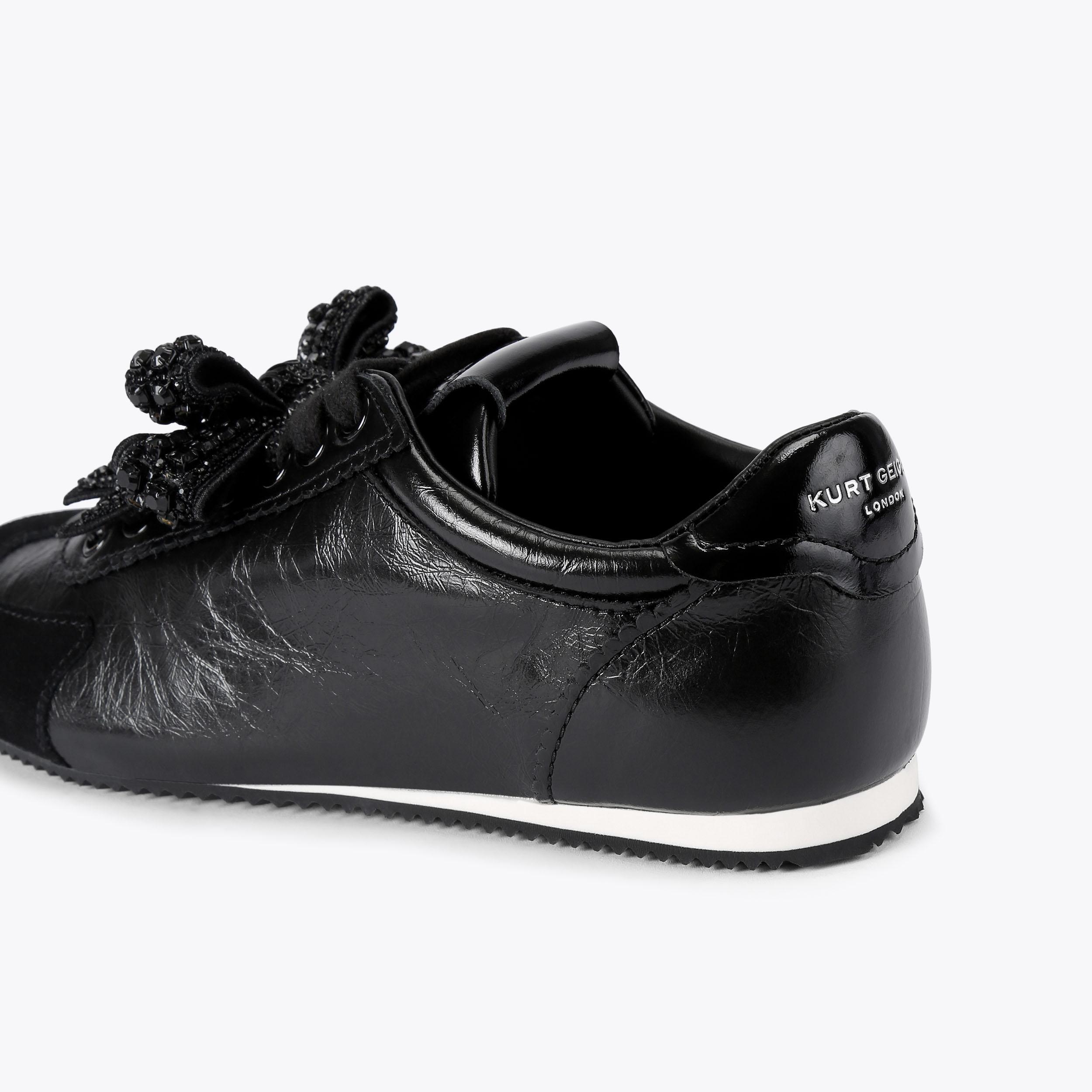 Kurt Geiger London Islington Drench Bow Sneaker - Black - view 4