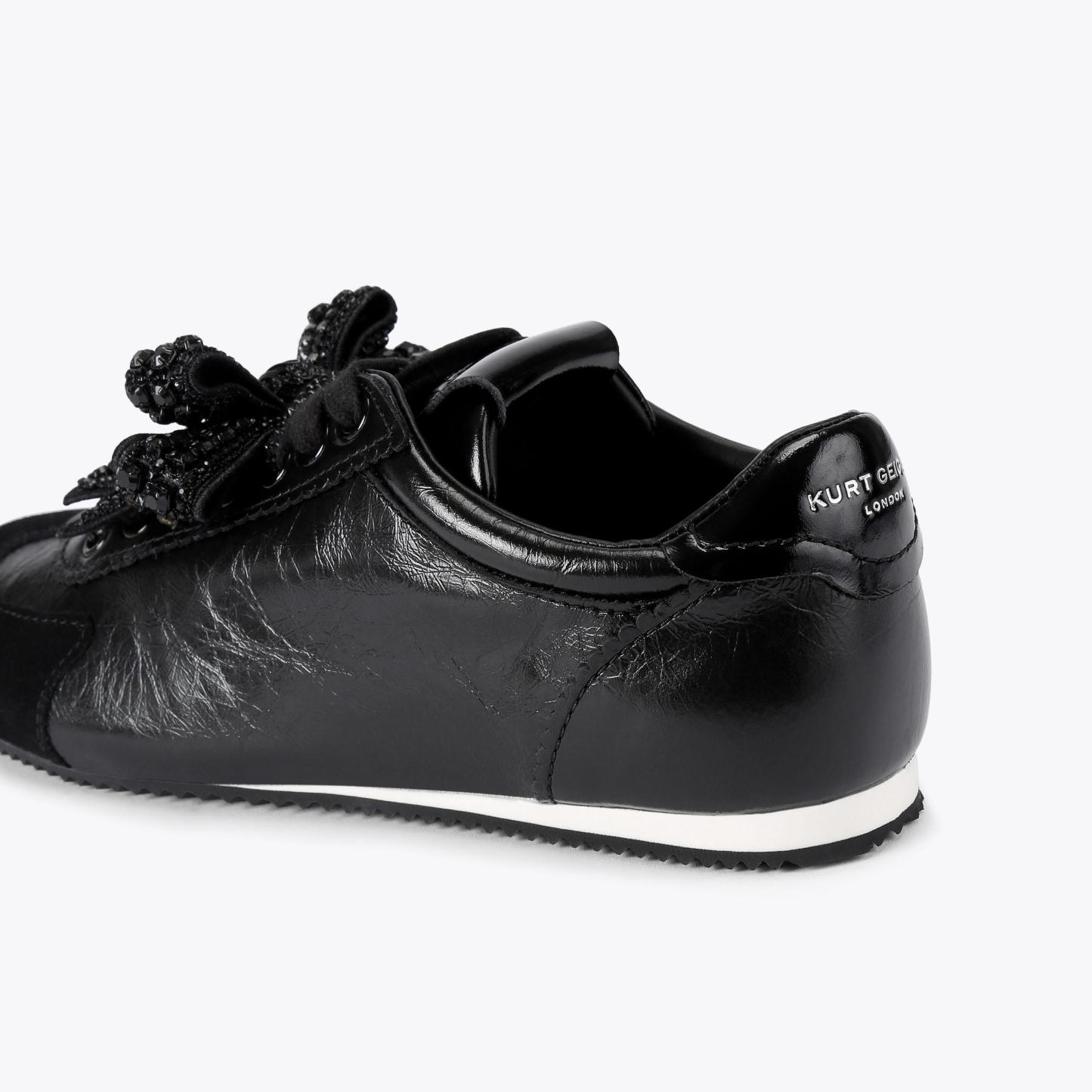 Kurt Geiger London Islington Drench Bow Sneaker - Black - view 4