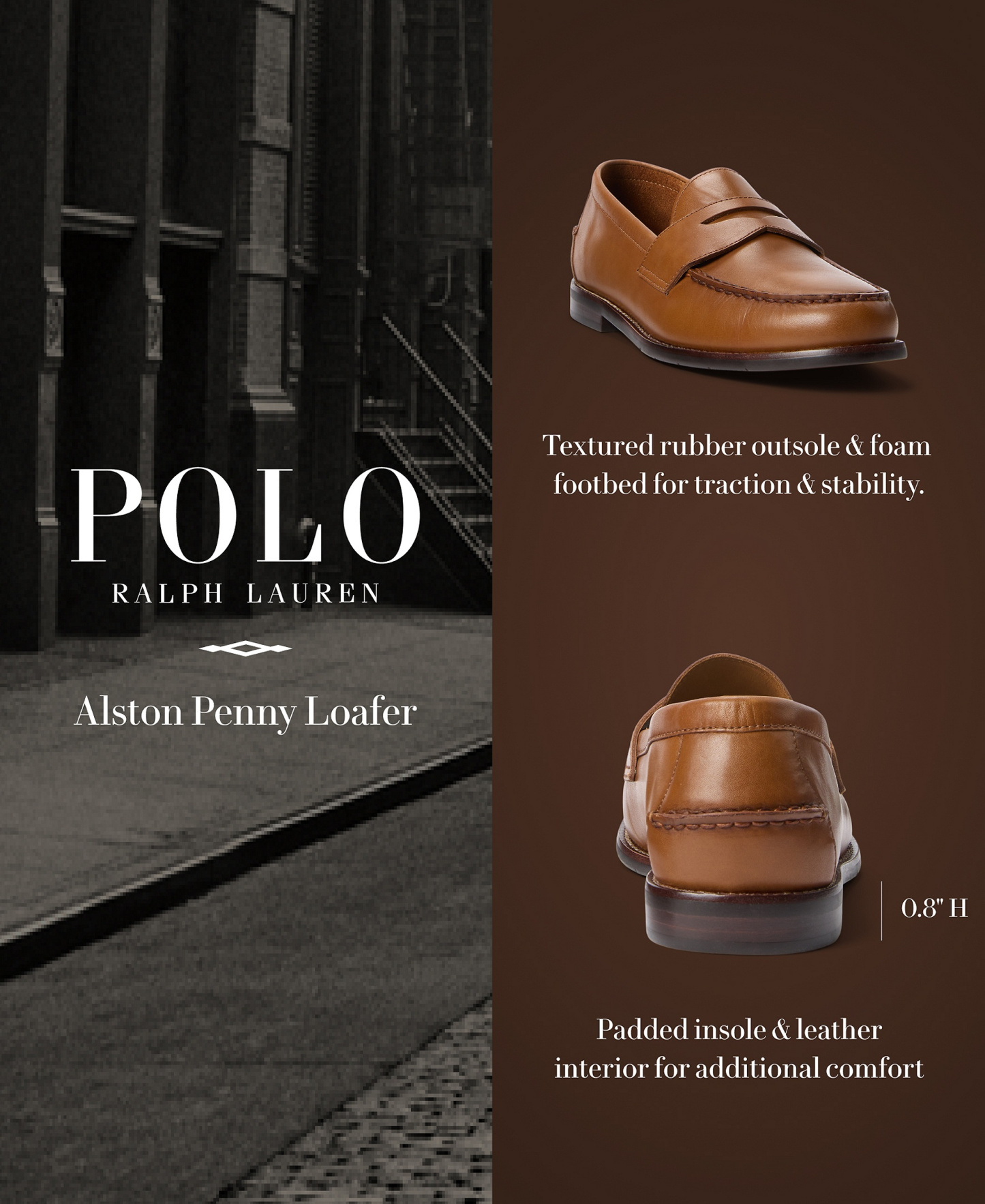 Polo Ralph Lauren Men's Alston Leather Penny Loafers - Tan
