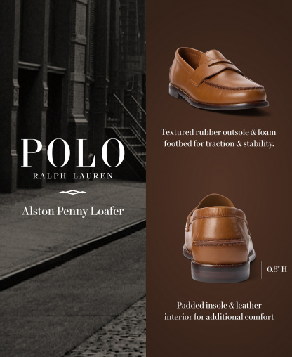 Polo Ralph Lauren Men's Alston Leather Penny Loafers - Tan