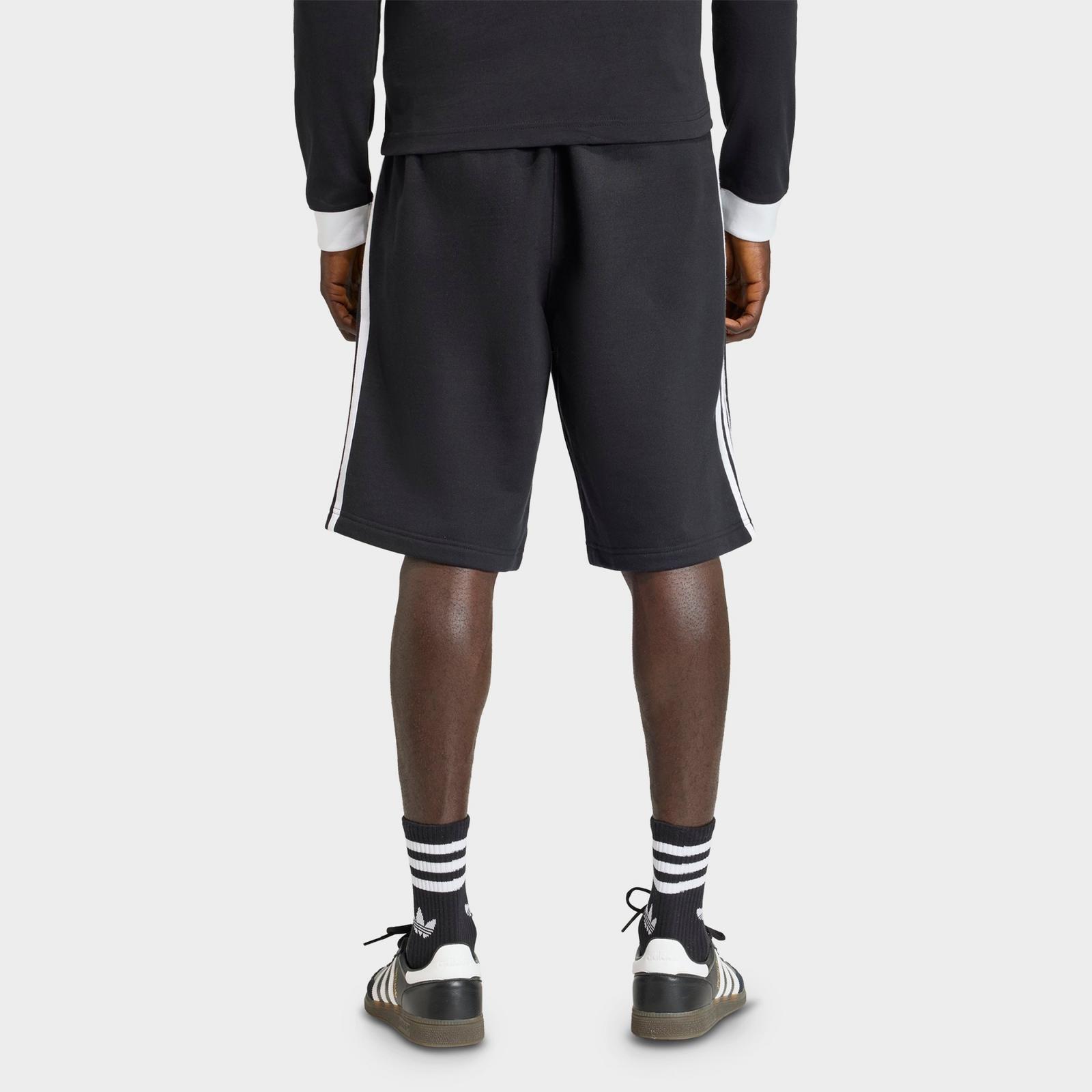 Men's adidas Originals 3-Stripes French Terry Shorts - Black - view 3