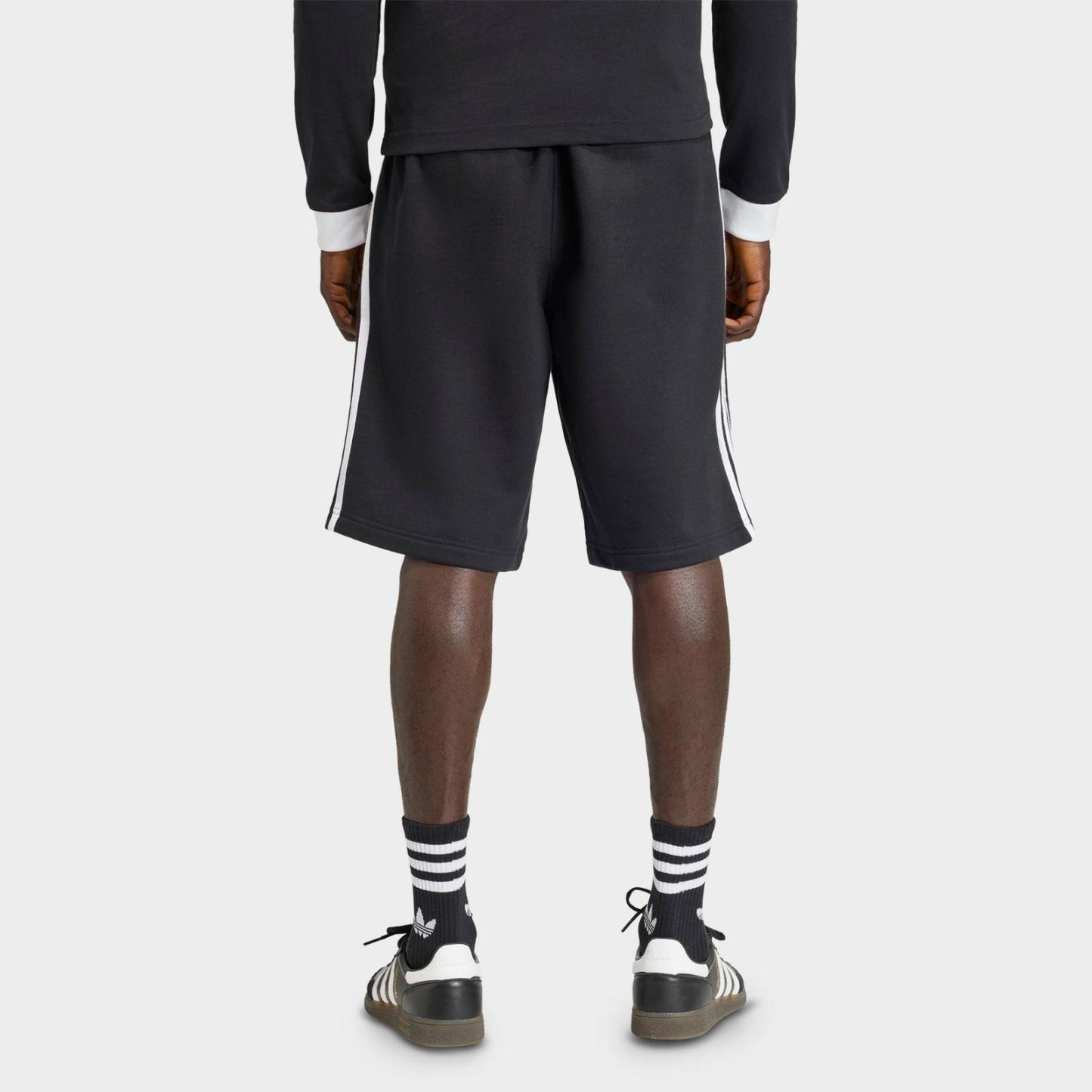 Men's adidas Originals 3-Stripes French Terry Shorts - Black - view 3