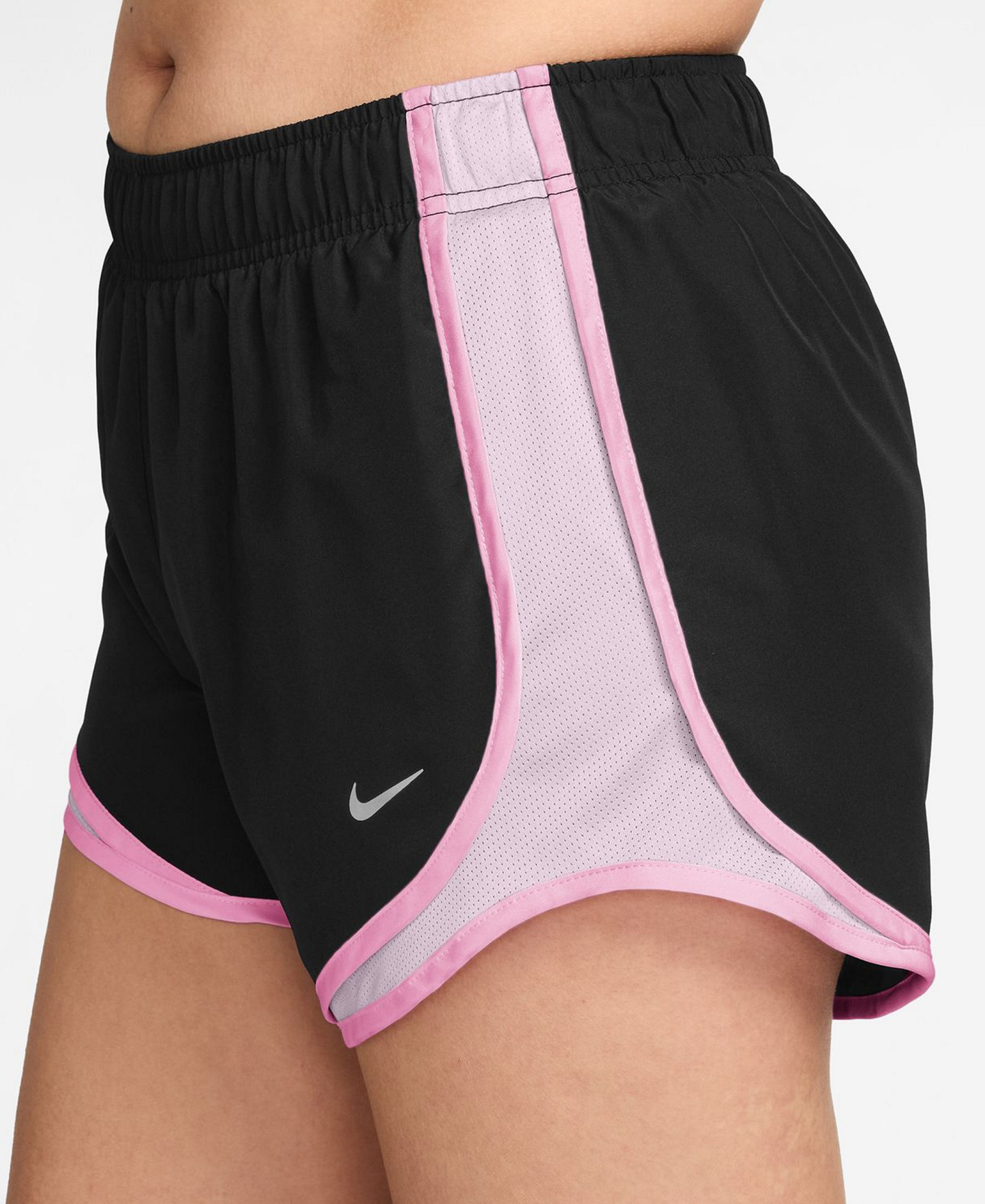 Nike Women's Tempo Dri-FIT Mid-Rise Running Shorts - Black/bleached Lilac/reflective Silv