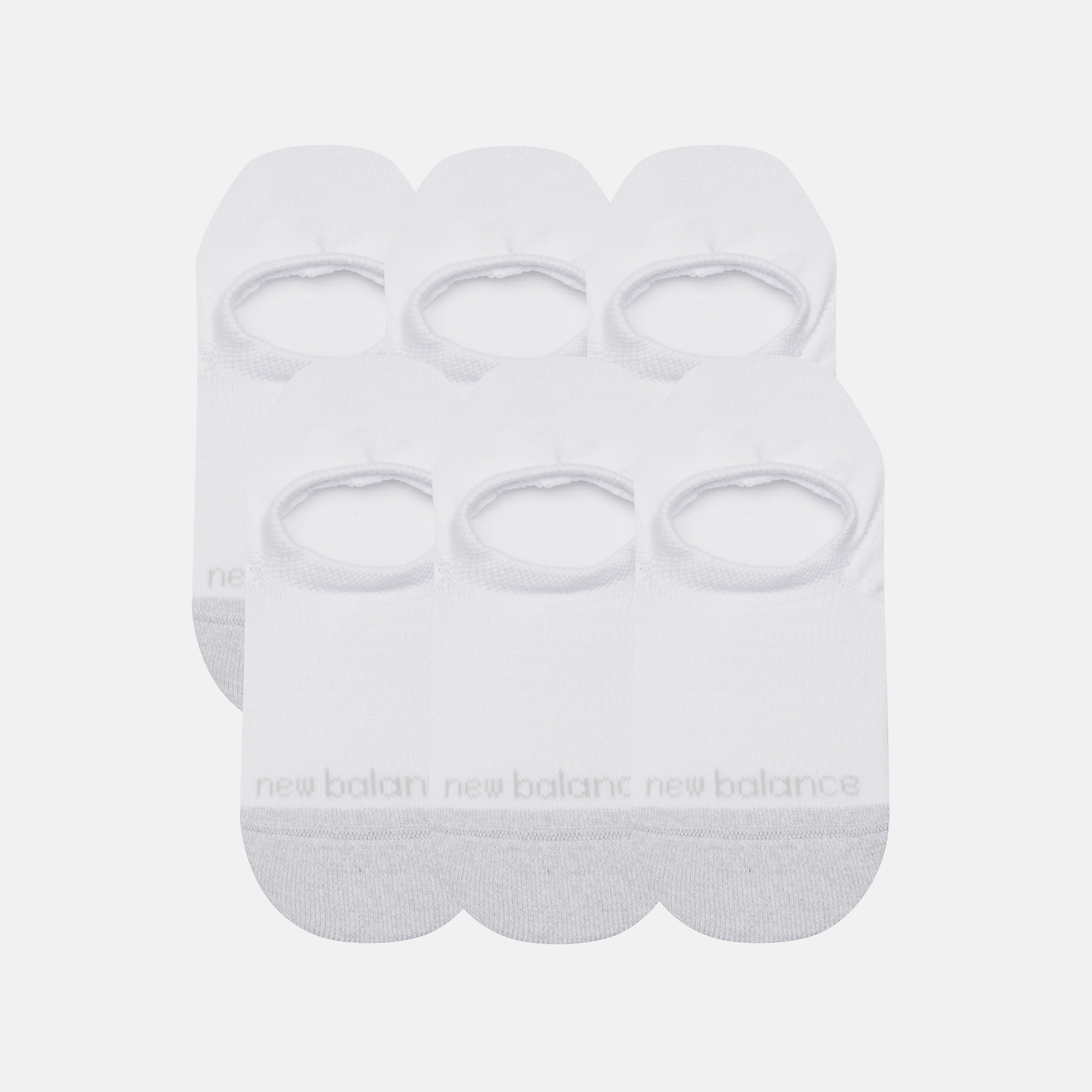 New Balance Active Invisible No Show Socks 6 Pack, LAS65211WT