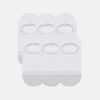 New Balance Active Invisible No Show Socks 6 Pack, LAS65211WT