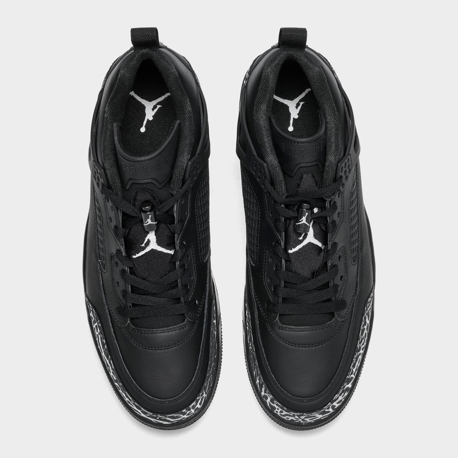 Men's Jordan Spizike Low Casual Shoes - Black/Black/Metallic Silver - view 5