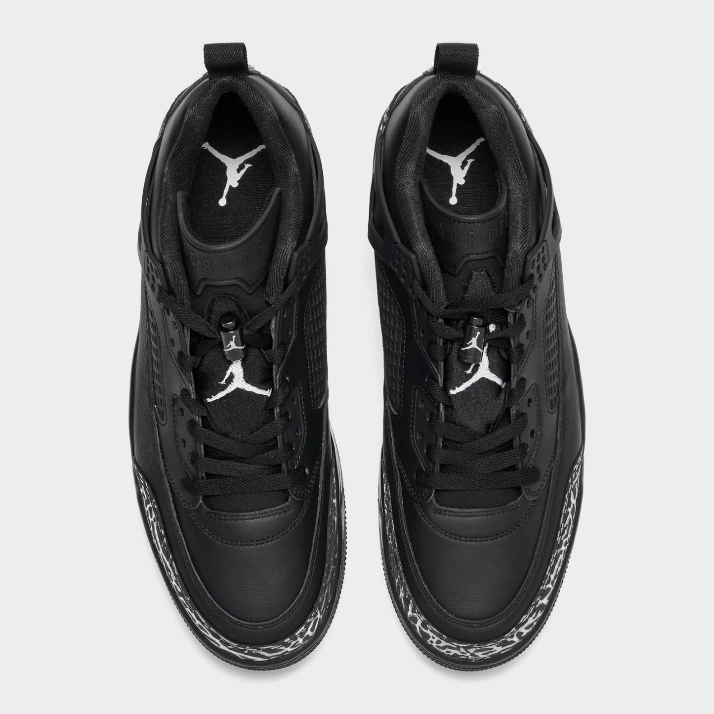 Men's Jordan Spizike Low Casual Shoes - Black/Black/Metallic Silver - view 5