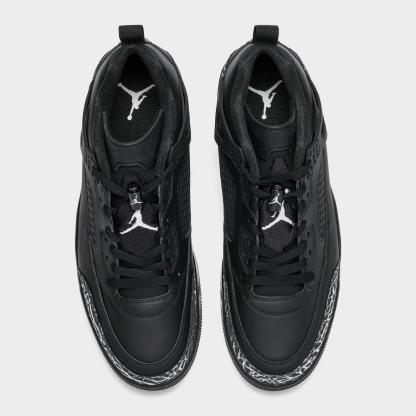 Men's Jordan Spizike Low Casual Shoes - Black/Black/Metallic Silver - view 5