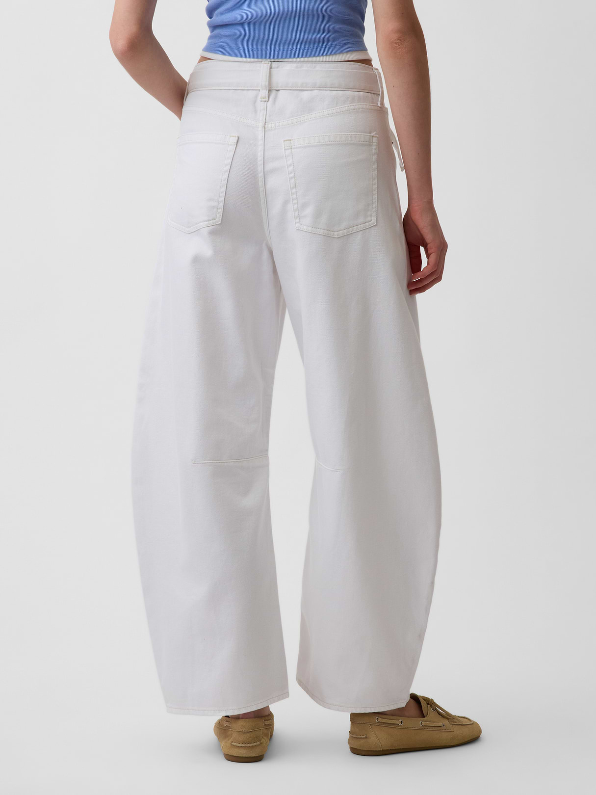 High Rise Horseshoe Jeans - Fresh white