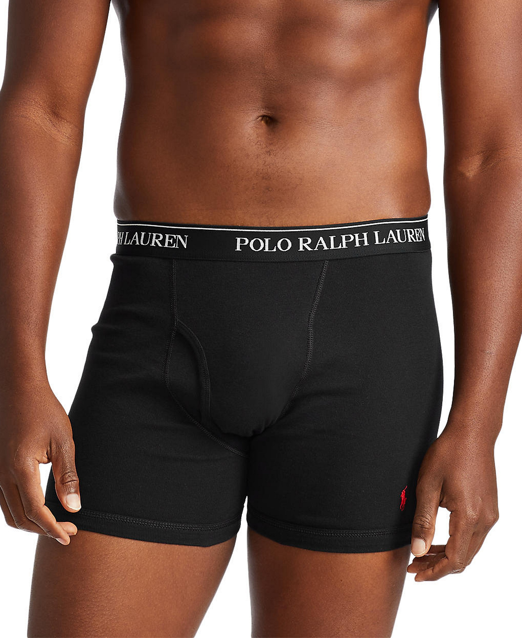 Polo Ralph Lauren Men's 3-Pack Classic Cotton Boxer Briefs - Polo Black