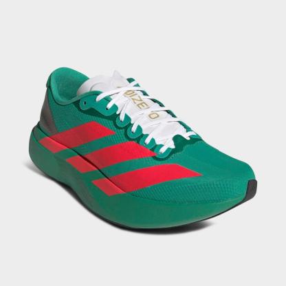 Men's adidas Adizero EVO SL Woven Running Shoes - Court Green/Lucid Red/Cloud White - view 2