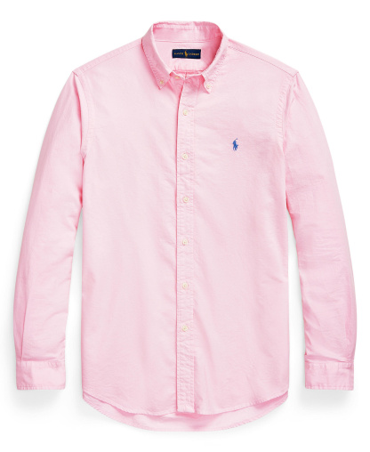 Polo Ralph Lauren Men's Classic-Fit Plaid Brushed Oxford Shirt - Carmel Pink