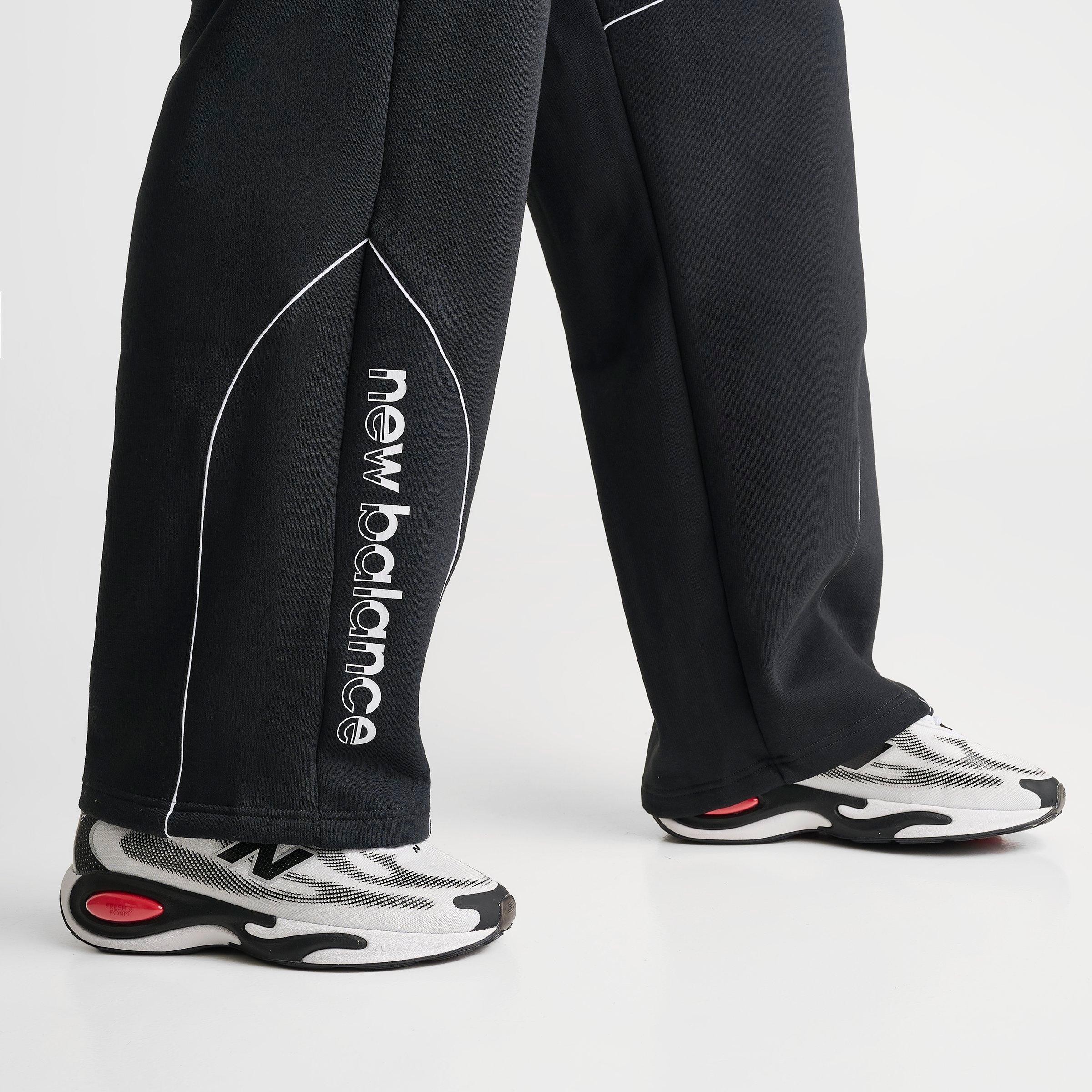 Men's New Balance Trackside Fleece Sweatpants - Black/White - view 5