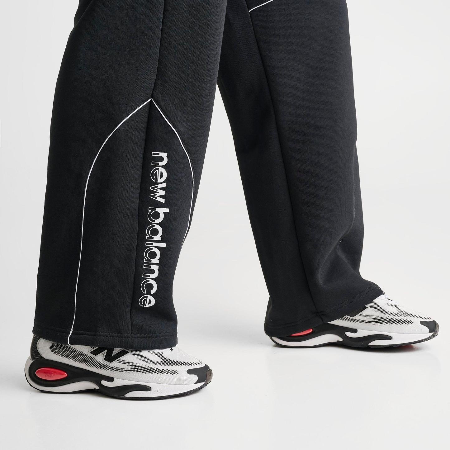 Men's New Balance Trackside Fleece Sweatpants - Black/White - view 5