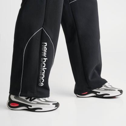 Men's New Balance Trackside Fleece Sweatpants - Black/White - view 5