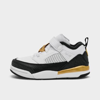 Kids' Toddler Jordan Spizike Low Casual Shoes - White/Metallic Gold/Black - view 1