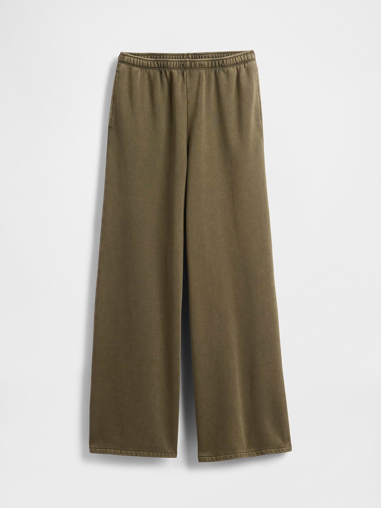 VintageSoft Baggy Sweatpants - Black moss green wash