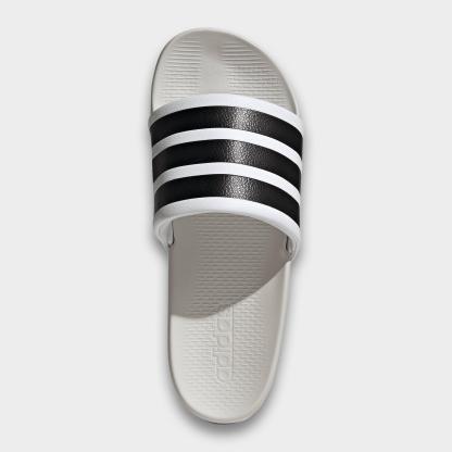 Women's adidas Adilette Comfort 2.0 Slide Sandals - Cloud White/Core Black/Crystal White - Top view