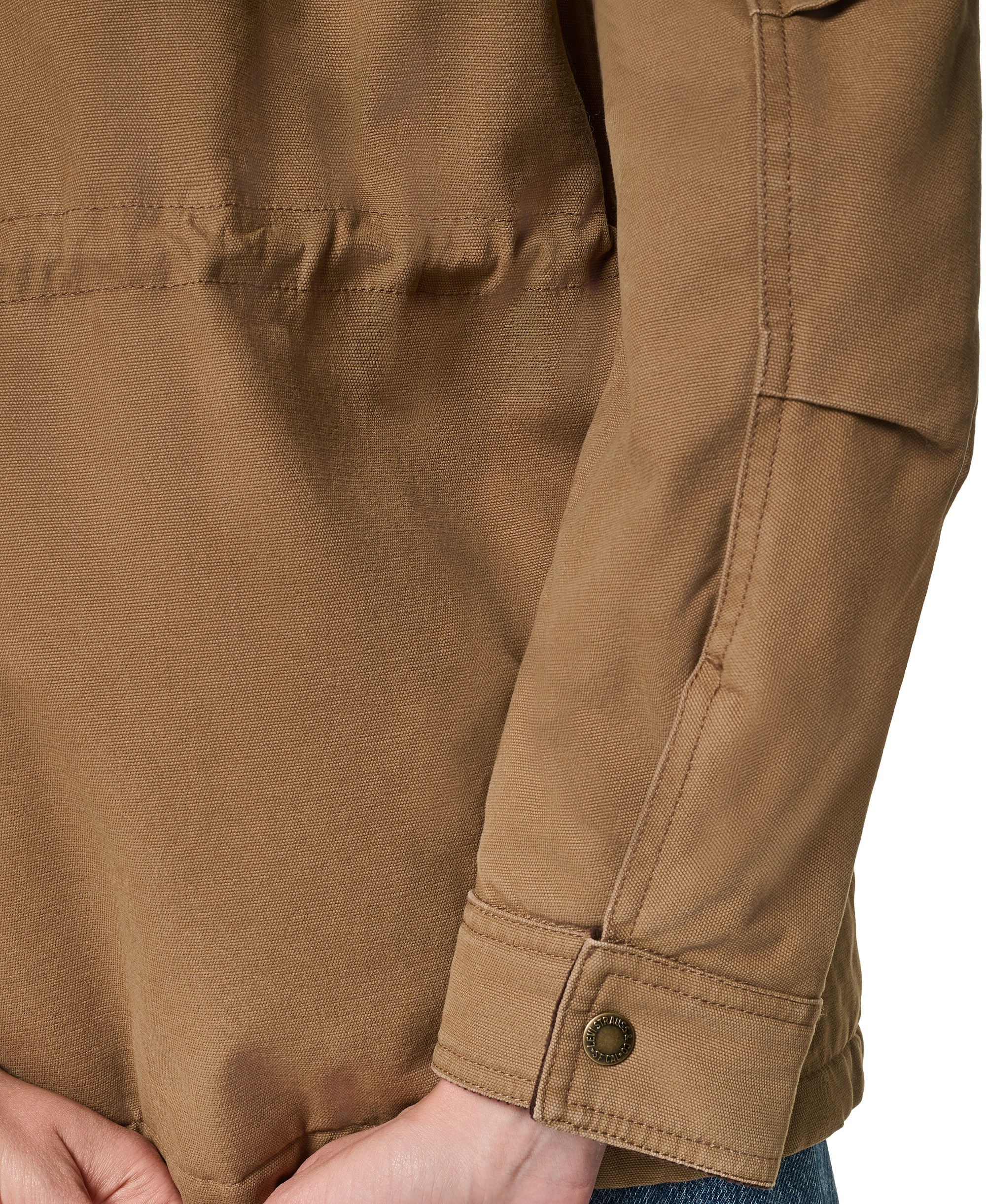 Levi's Women's Anorak Corduroy Collar Denim Coat - Brown