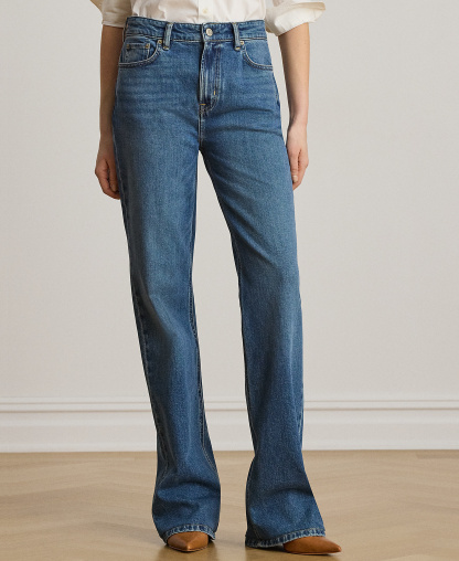 Lauren Ralph Lauren Women's High-Rise Straight Jeans - Atlantic Blue Wash