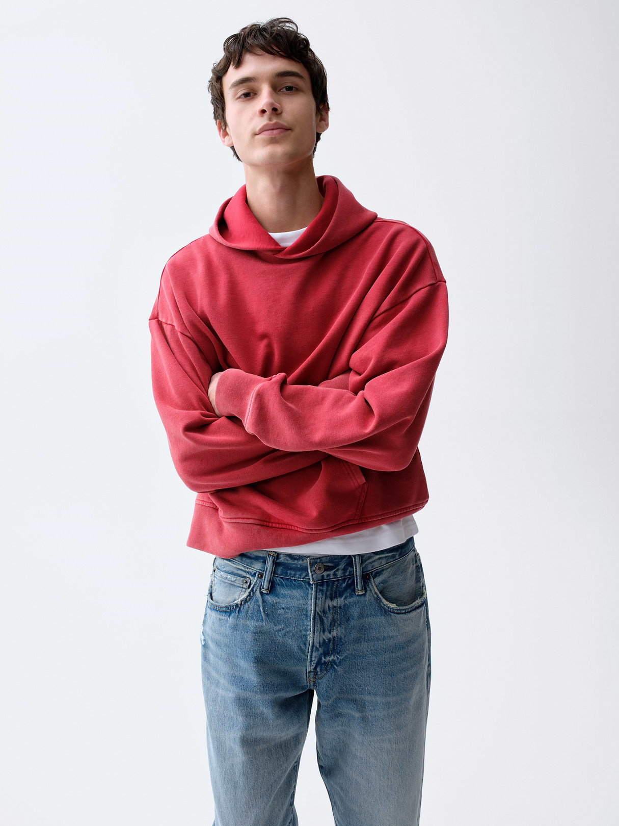 Adult Heavyweight Oversized Hoodie - BARN RED