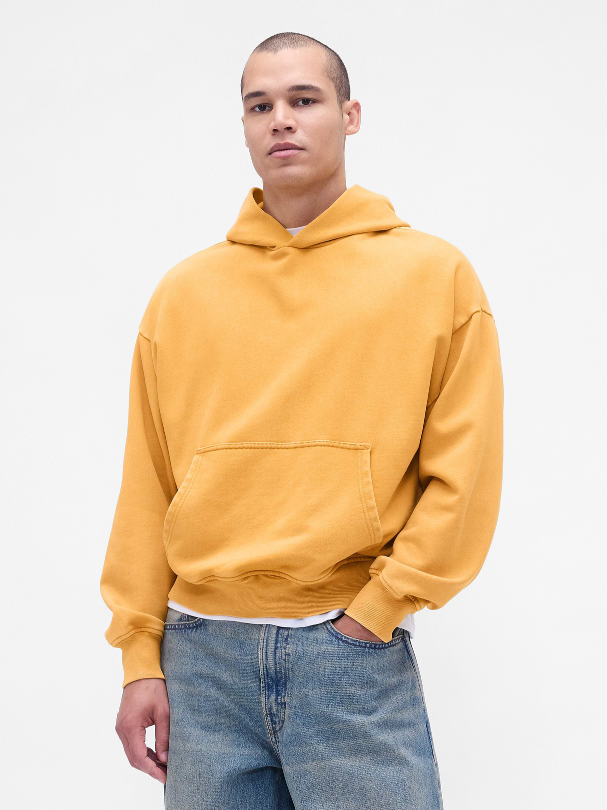 Adult Heavyweight Oversized Hoodie - RUGBY GOLD