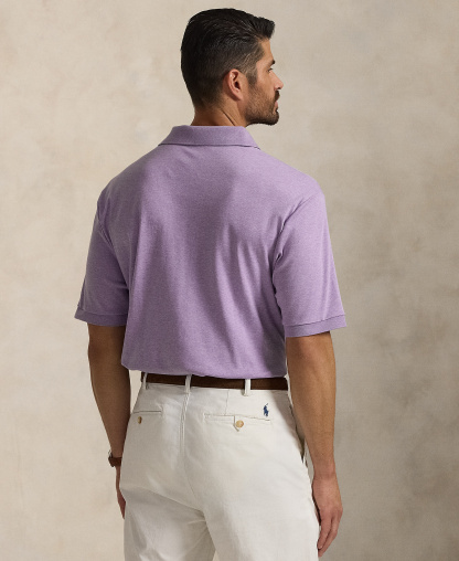 Polo Ralph Lauren Men's Big & Tall Solid Polo Shirt - Purple Heather