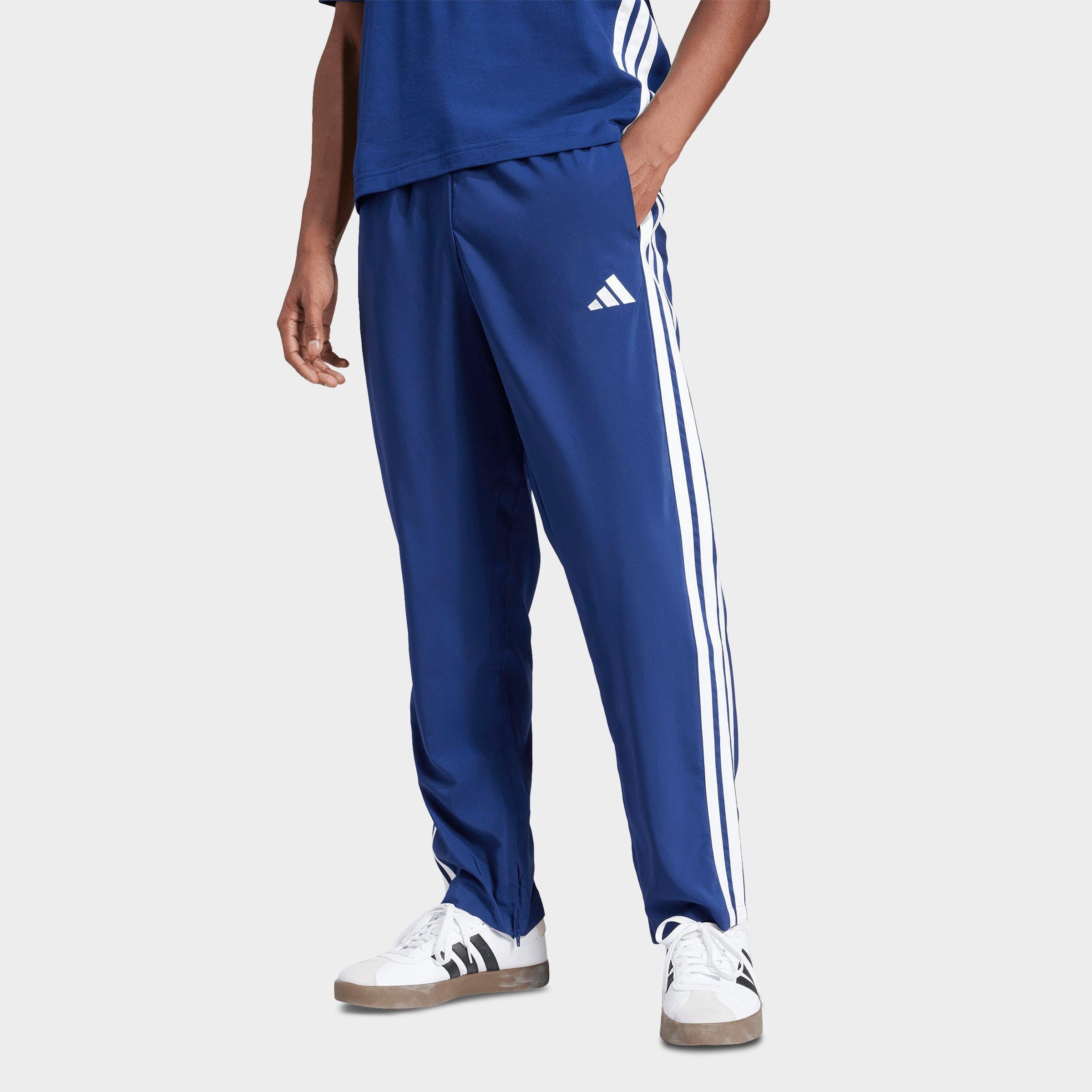 Men's adidas Essentials 3-Stripes Stanford Open Hem Pants - Dark Blue/White