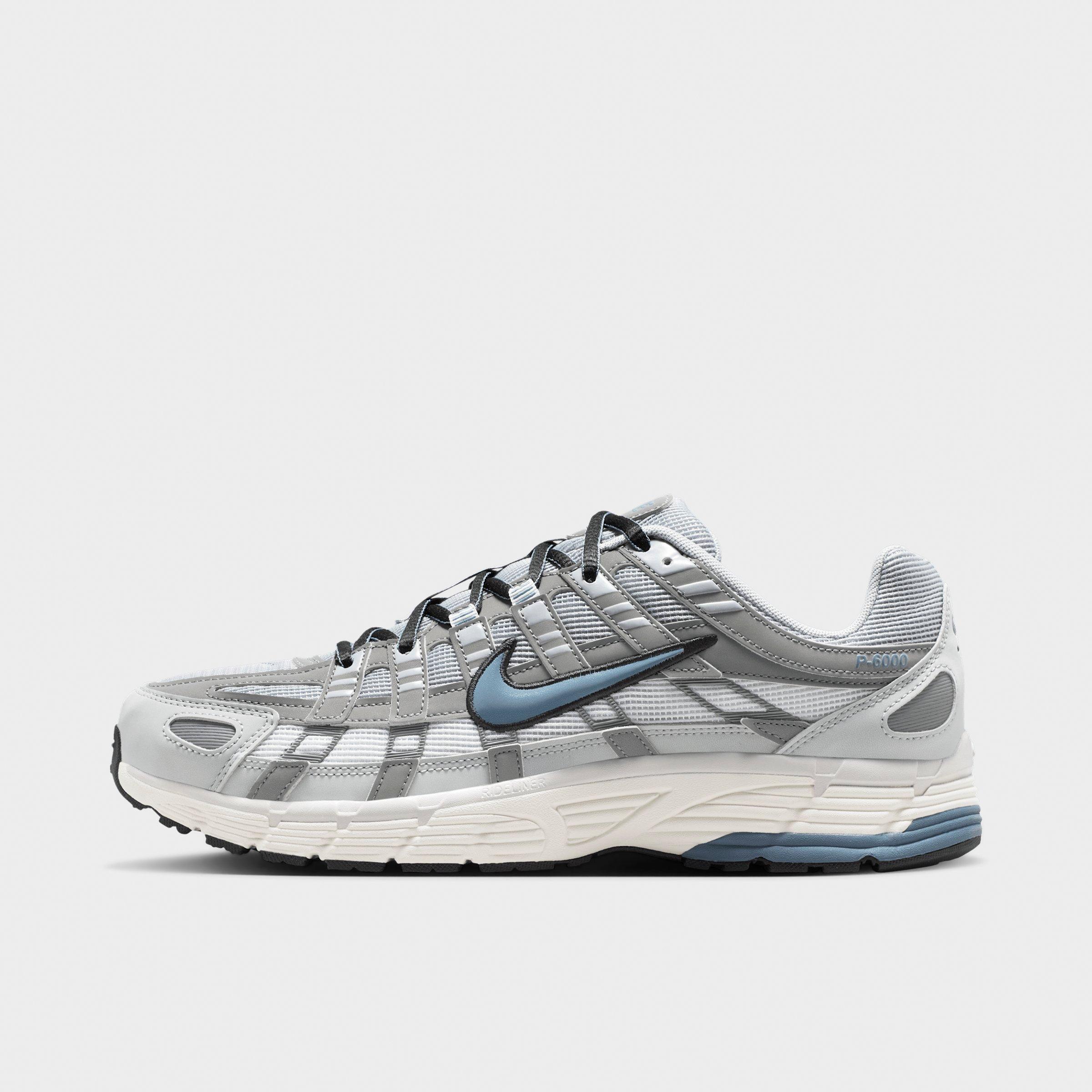 Men's Nithtke P-6000 Casual Shoes - Part 1 - Light Smoke Grey/Smoke Grey/Photon Dust/Blue Graphite - Left shoe facing left. Outside of the shoe.