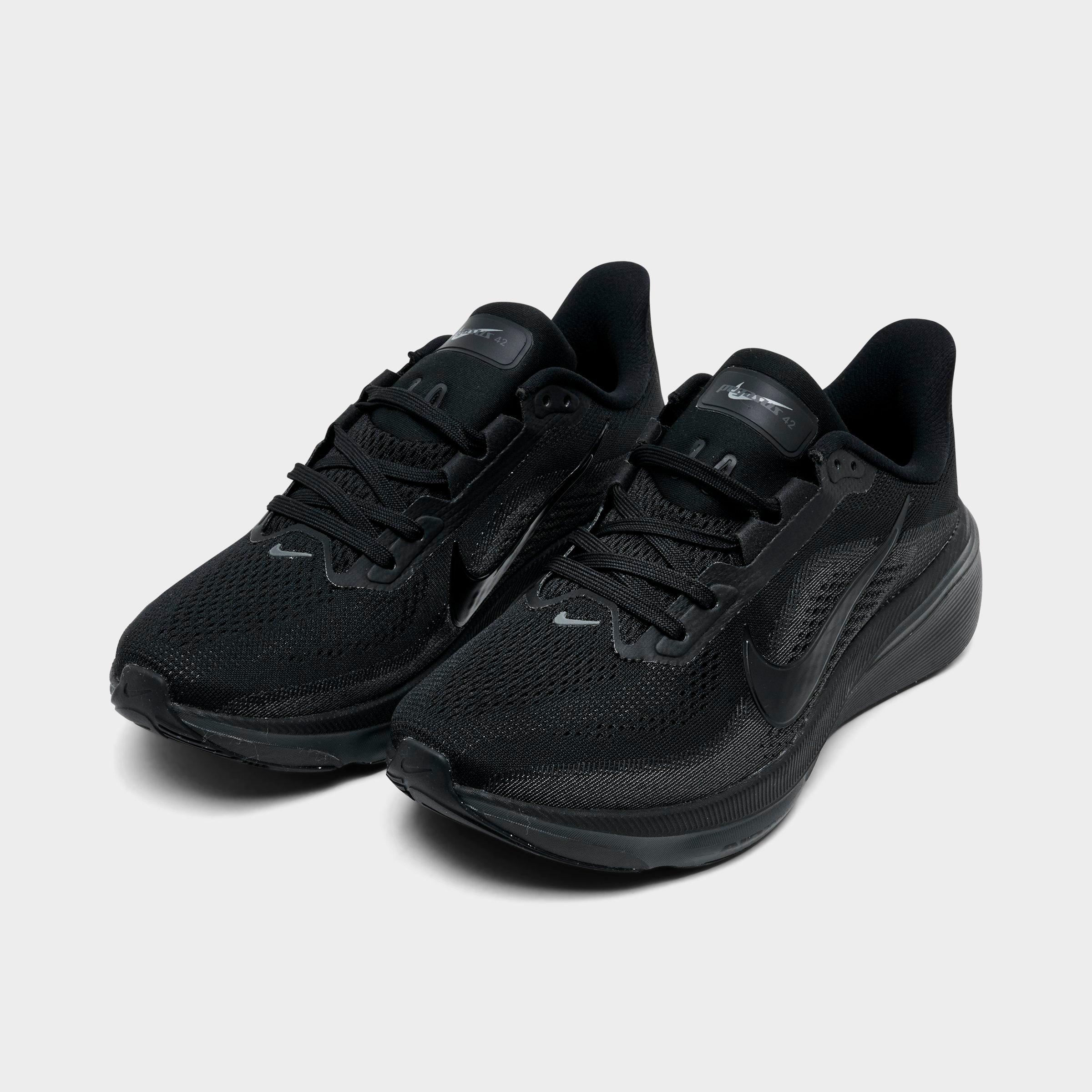 Women's Nithtke Pegasus 42 Running Shoes - Part 1 - Black/Anthracite/Black - Both shoes facing left