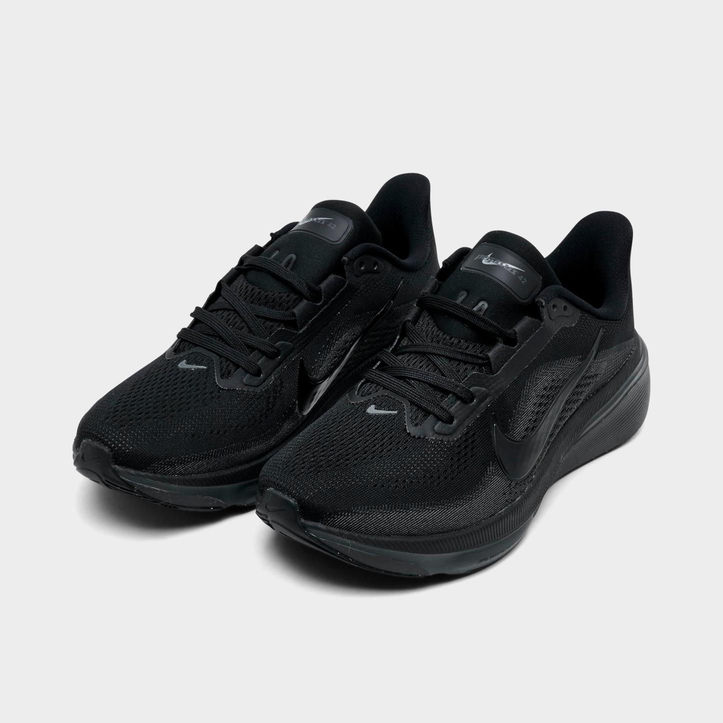 Women's Nithtke Pegasus 42 Running Shoes - Part 1 - Black/Anthracite/Black - Both shoes facing left