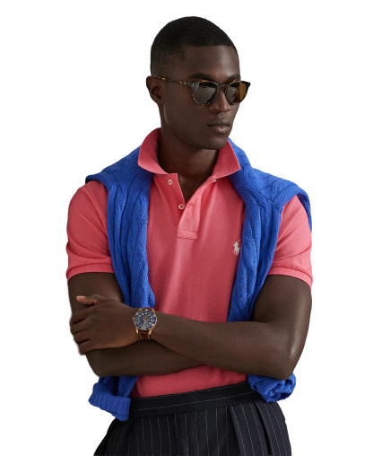 Polo Ralph Lauren Men's Custom Slim-Fit Mesh Polo Shirt - Hot Pink