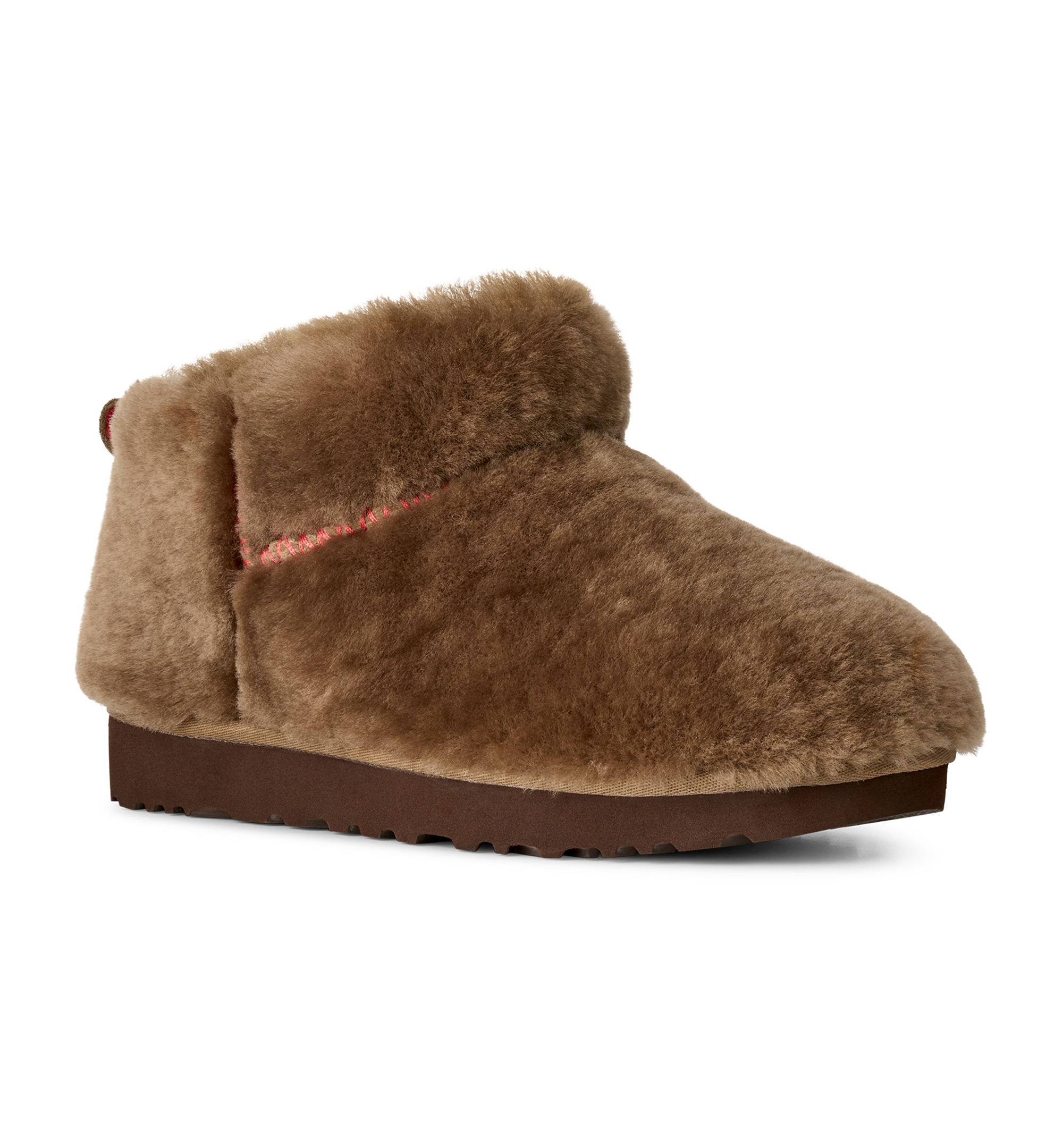 UGG® Women's Classic Ultra Mini Fluffed Round Toe Booties - Light Bronze