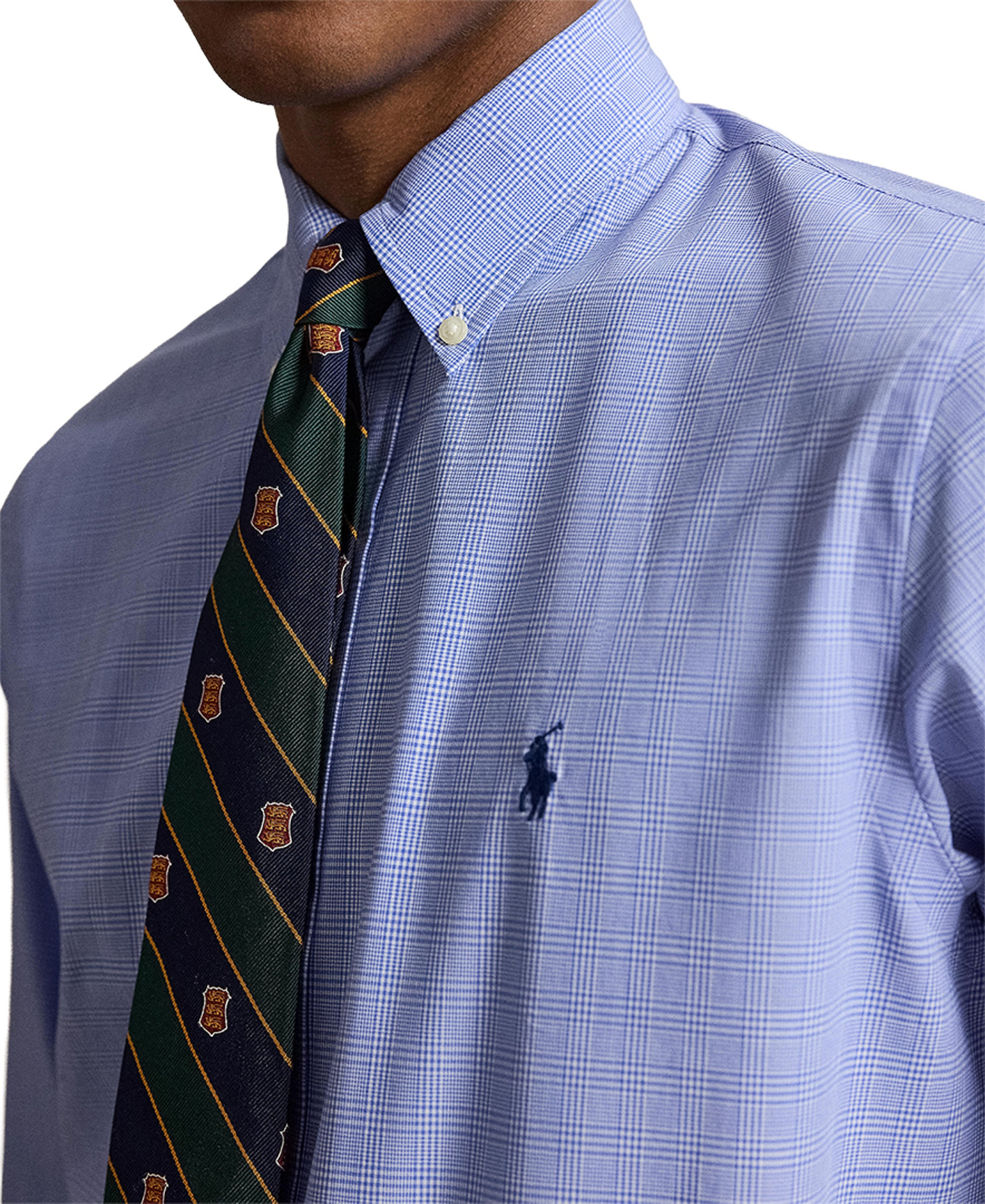 Polo Ralph Lauren Men's Stretch Poplin Shirt - Maidstone Blue White