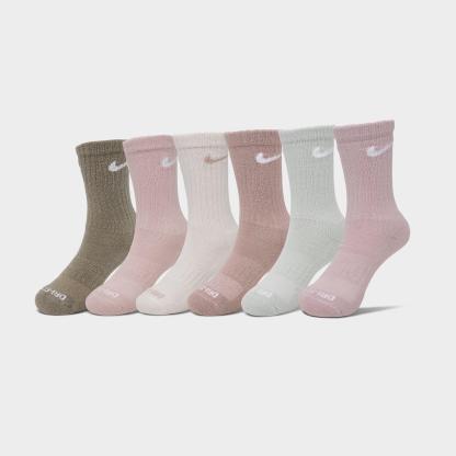 Little Kids' Nithtke Dri-Fit Crew Socks (6-Pack) - Sail/Olive/Pink