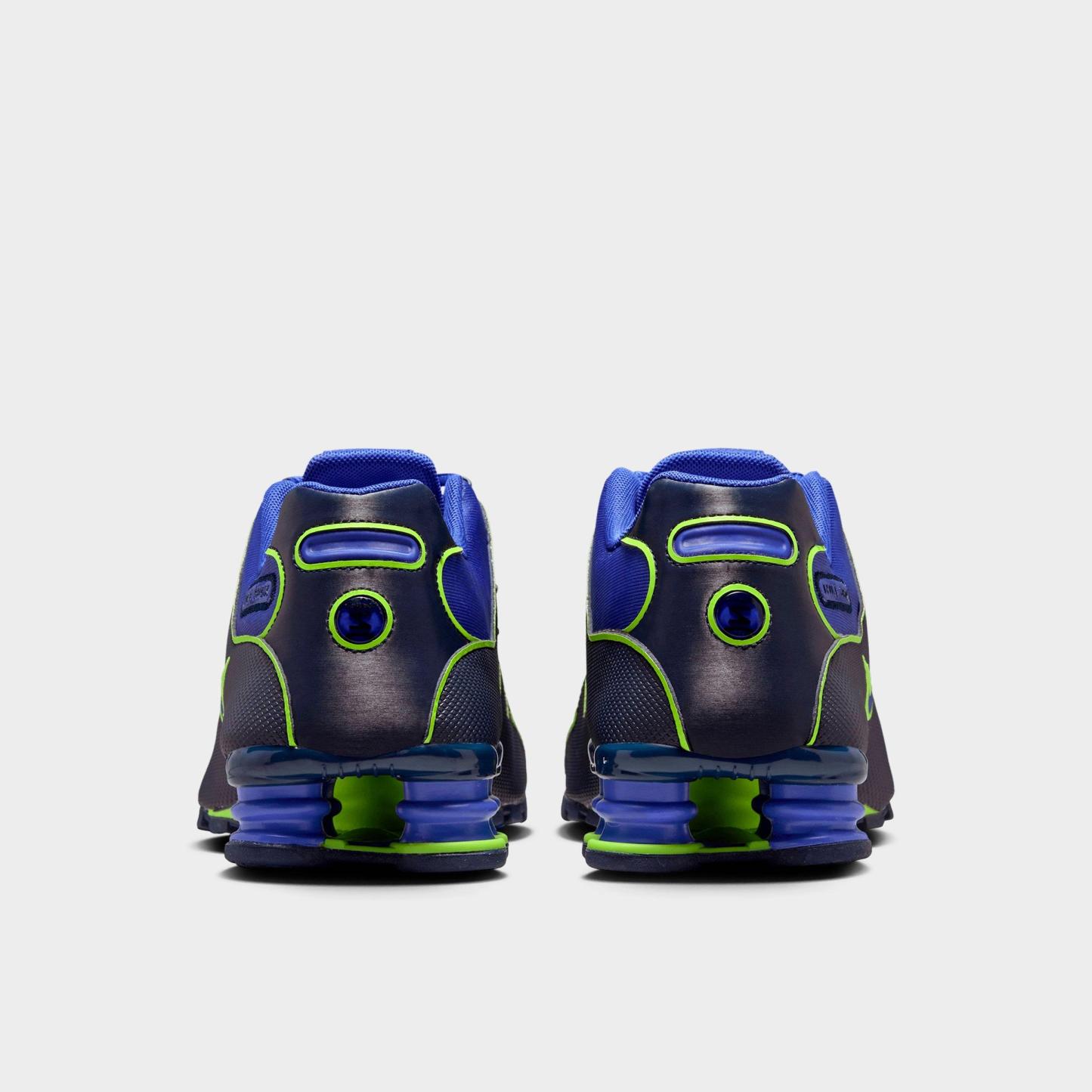 Men's Nithtke Shox NZ Casual Shoes - Lapis/Blue Void/Volt/Lapis - Back view