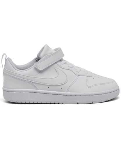 Nike Little Kids Court Borough Low Recraft Adjustable Strap Casual Sneakers From Finish Line - White