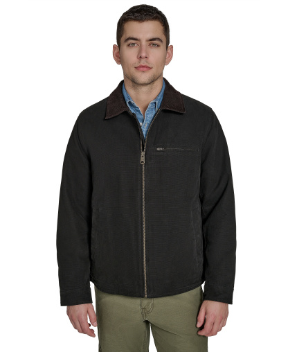 Levi's Men's Cotton Canvas Zip-Front Depot Jacket - Black