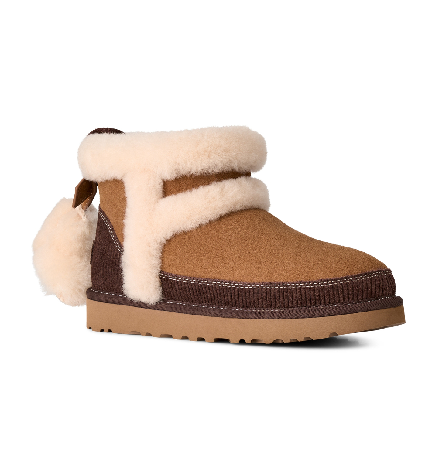UGG® Women's Classic Mini Heritage Round Toe Booties - Chestnut