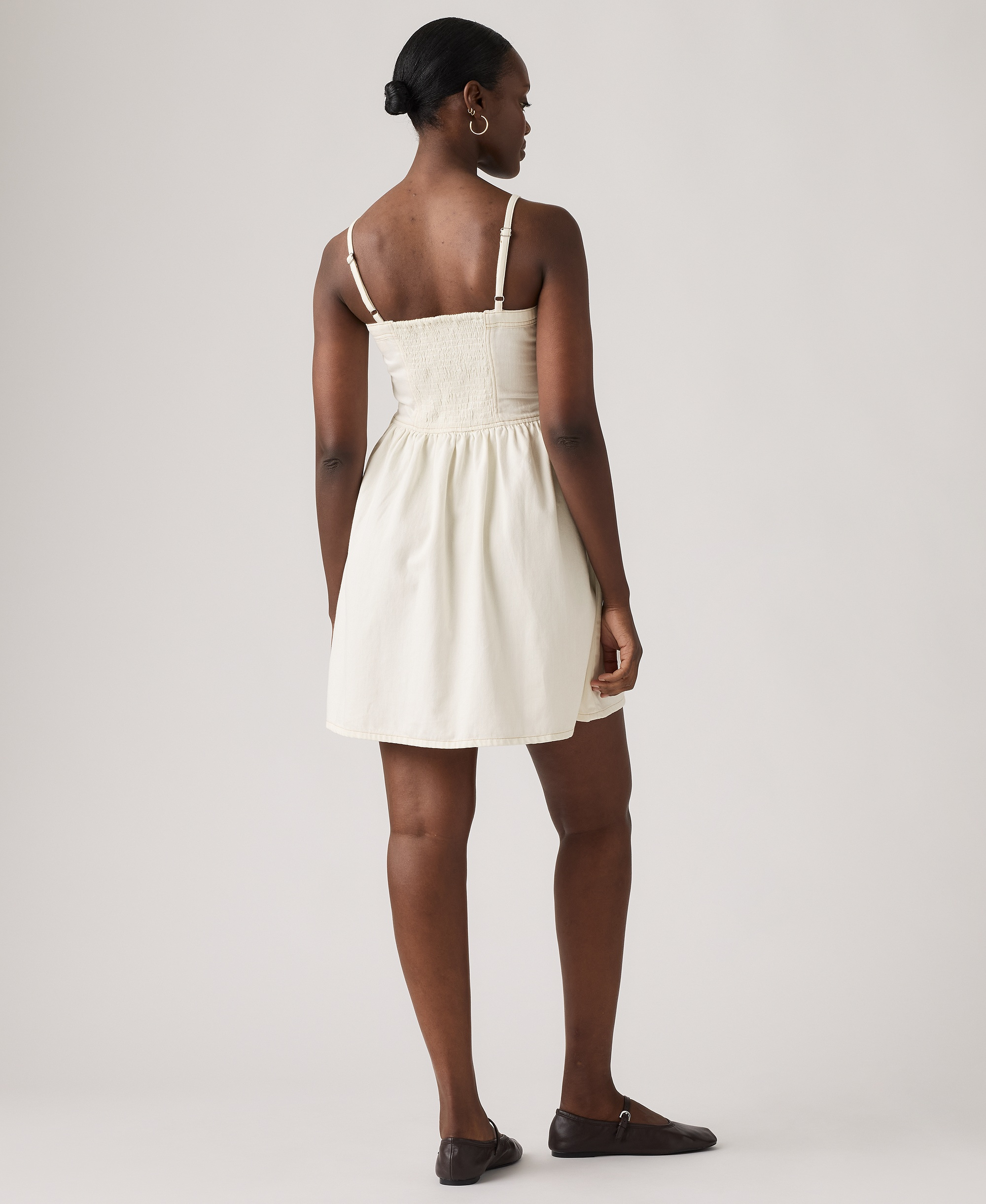 Levi's Women's Jadine Square Neck Denim Mini Dress - Icy Ecru 4